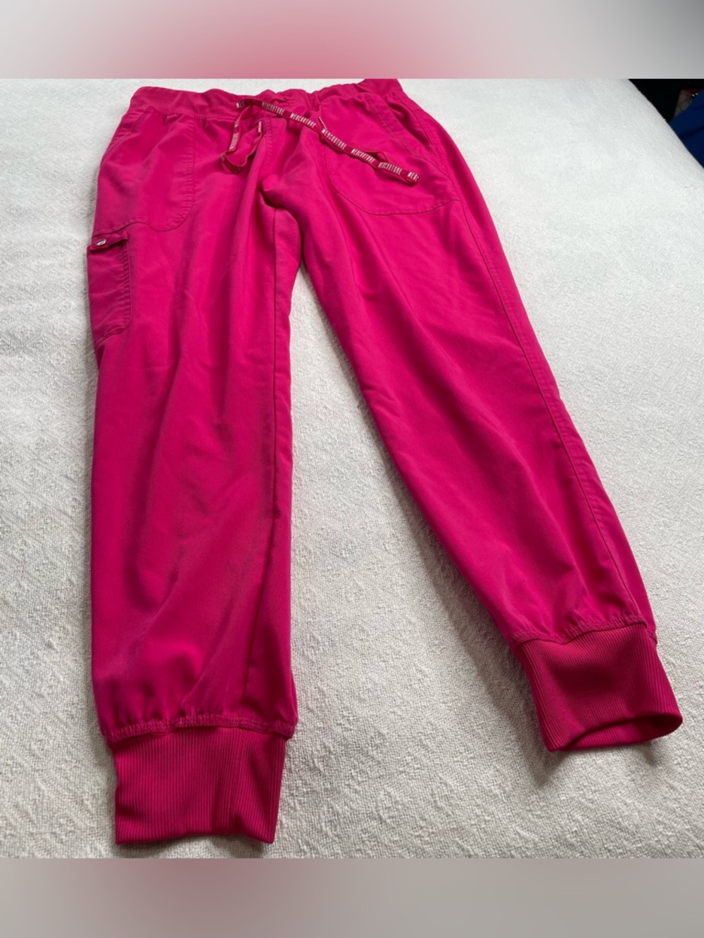 Med Couture  Pink Cargo Jogger Scrub Pants‎ ~ Size Large ~ Medical Staff